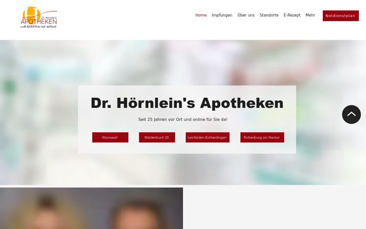 Screenshot of dr-hoernleins-apotheken.de