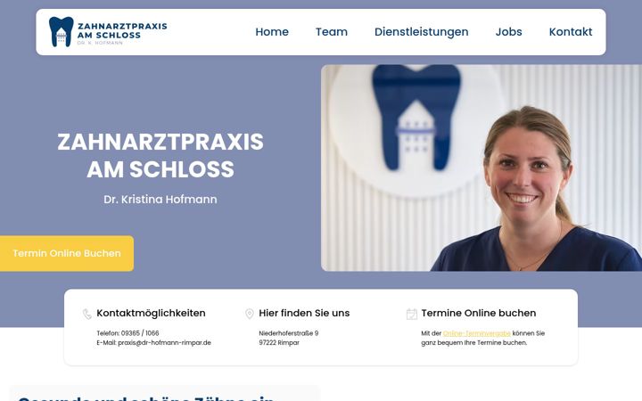Ekraanipilt saidist dr-hofmann-rimpar.de