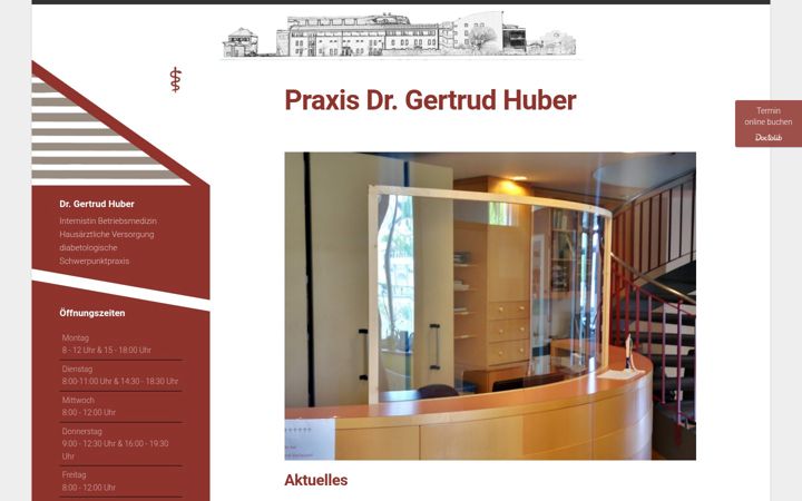 Ekraanipilt saidist dr-huber-wasserburg.de