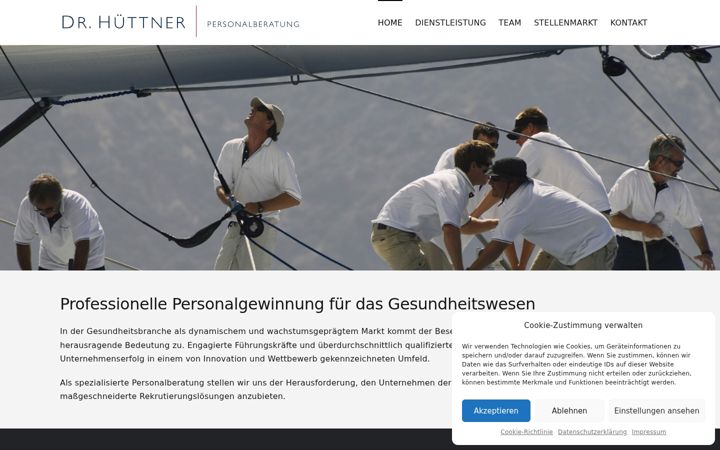 Screenshot of dr-huettner-recruiting.de