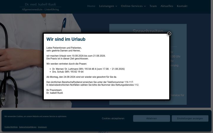Screenshot of dr-isabell-ruoss.de