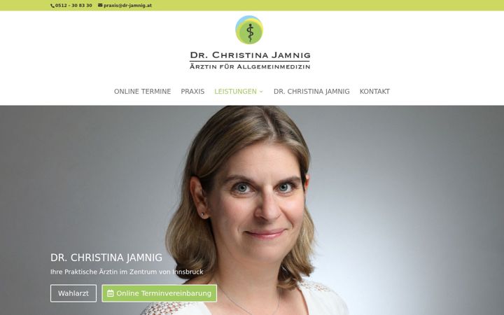 Zrzut ekranu dr-jamnig.at