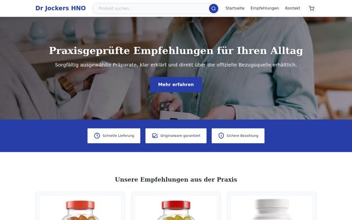 Screenshot of dr-jockers-hno.de