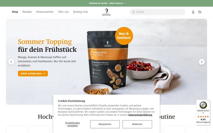 Screenshot of dr-johanna-budwig.de