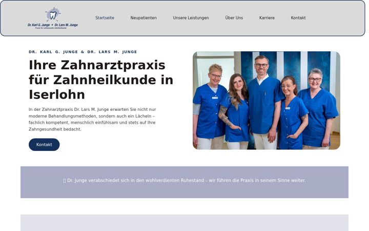 Kuvakaappaus sivustosta dr-junge.info