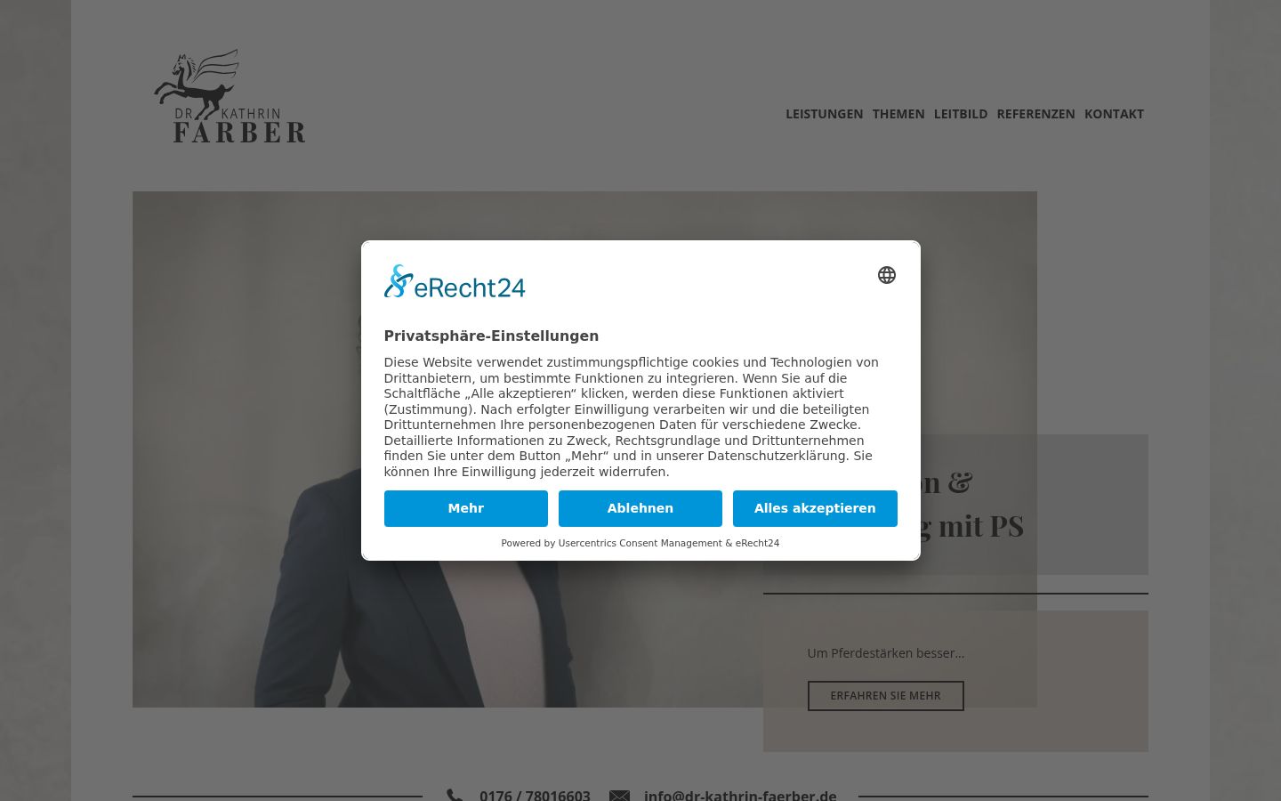 Captura de ecrã do banner de consentimento apresentado antes de qualquer interação