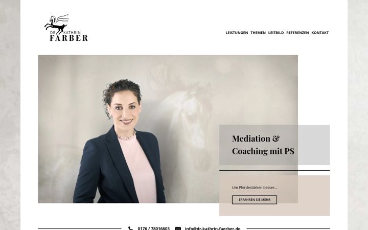 Skjámynd af dr-kathrin-faerber.de