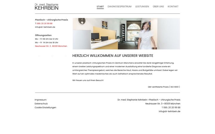 Skjámynd af dr-kehrbein.de
