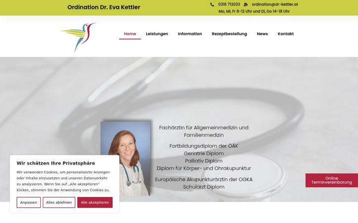 Snímek obrazovky dr-kettler.at