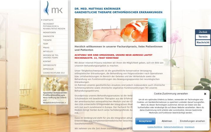 Ekraanipilt saidist dr-knoeringer.de