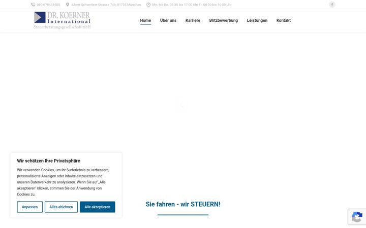 Ekraanipilt saidist dr-koerner-stb.de