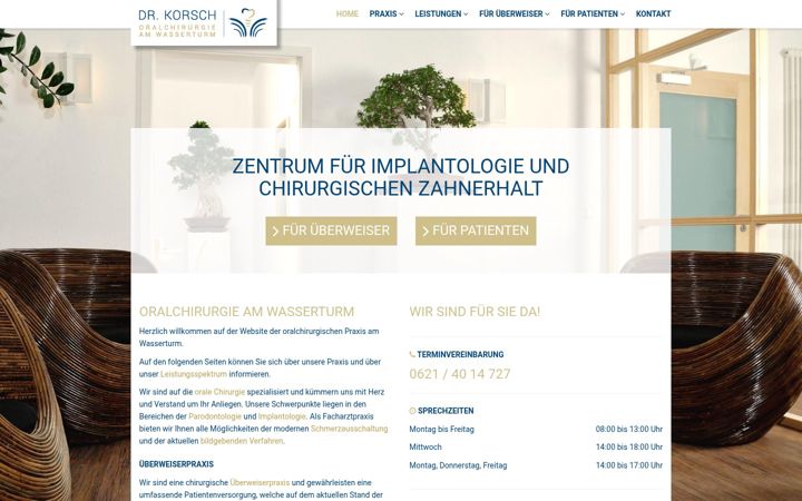 Ekraanipilt saidist dr-korsch.de
