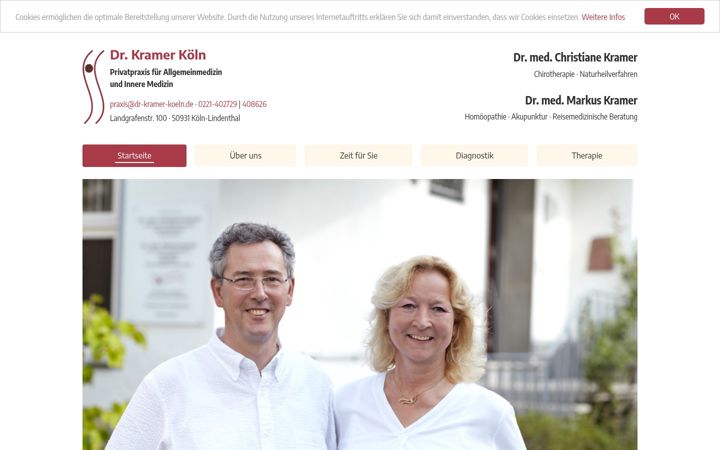 Ekraanipilt saidist dr-kramer-koeln.de