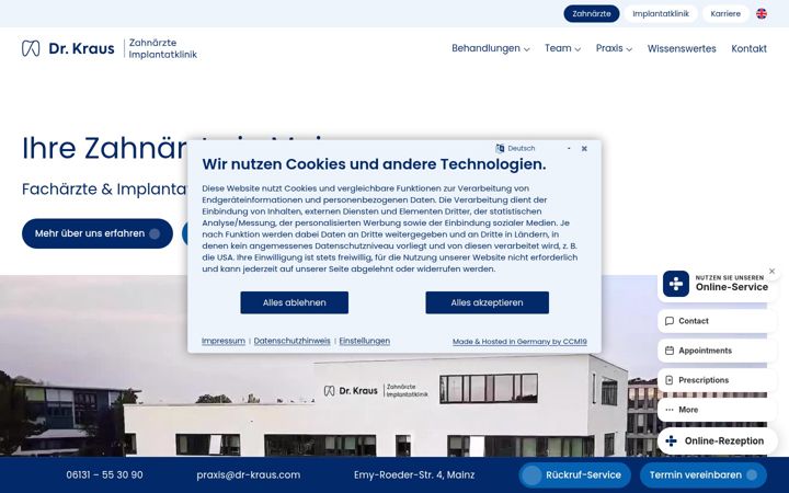 Screenshot of dr-kraus.com