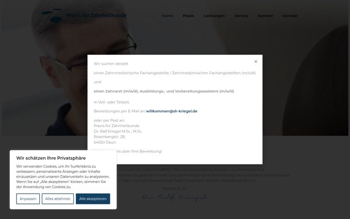 Screenshot ta' dr-kriegel.de