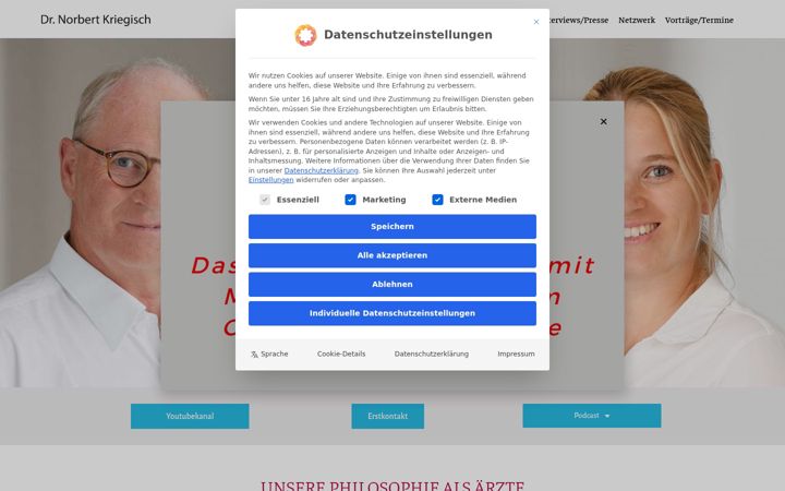 Screenshot ta' dr-kriegisch.de
