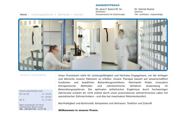 Screenshot ta' dr-kuenz.de