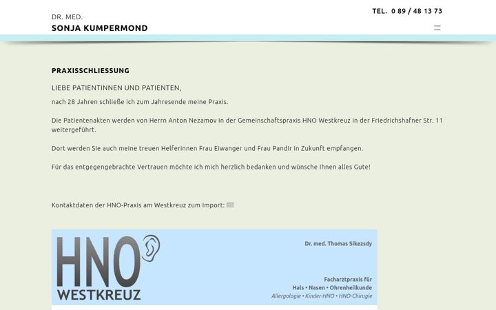 Screenshot of dr-kumpermond.com