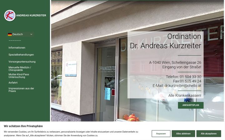 Screenshot of dr-kurzreiter.net