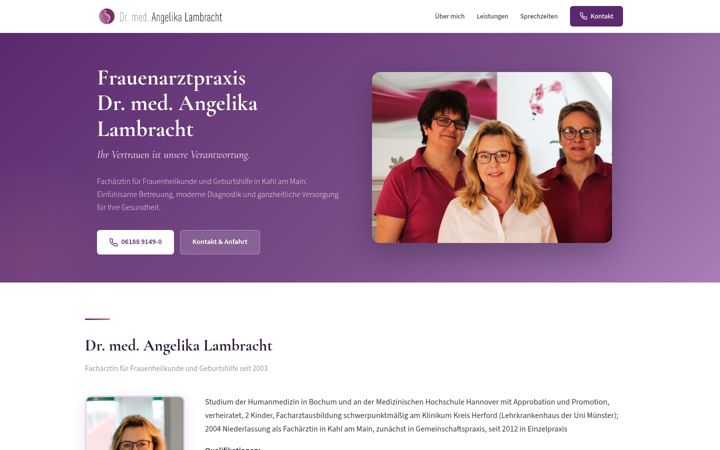 Screenshot of dr-lambracht-gyn.de