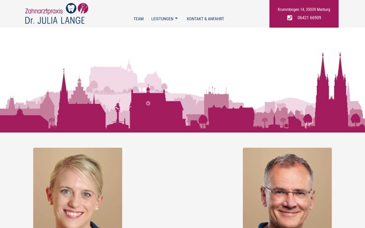 Screenshot of dr-lange-marburg.de