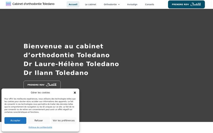 Kuvakaappaus sivustosta dr-laure-helene-toledano.fr