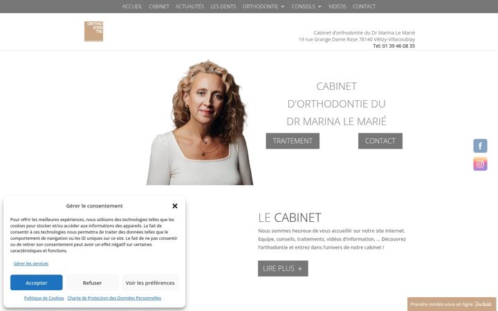 Kuvakaappaus sivustosta dr-le-marie-marina.chirurgiens-dentistes.fr