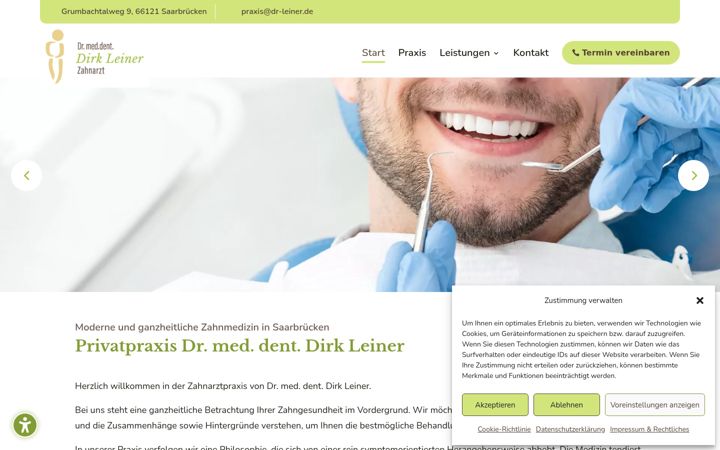 Snímek obrazovky dr-leiner.de