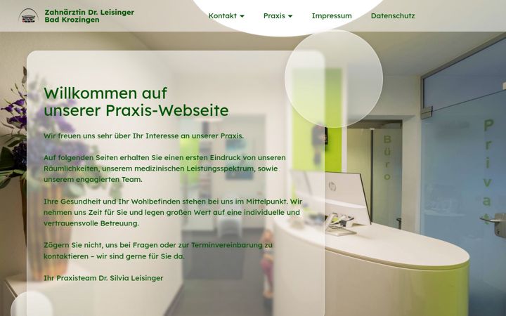 Screenshot of dr-leisinger.de