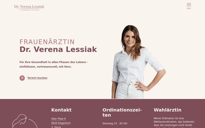 Snímek obrazovky dr-lessiak.at