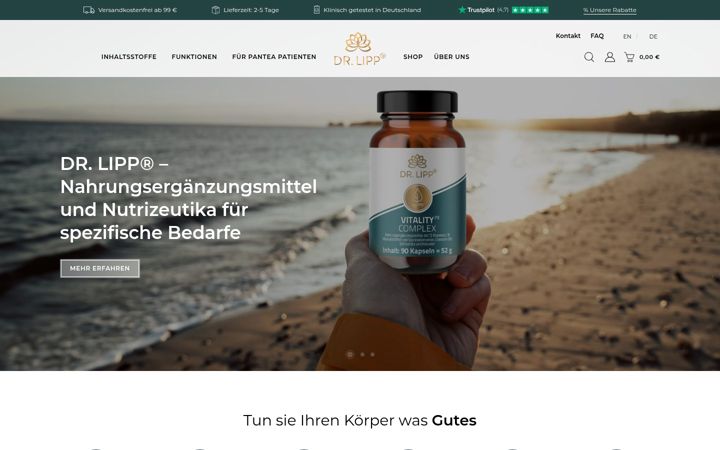 Screenshot of dr-lipp-shop.com
