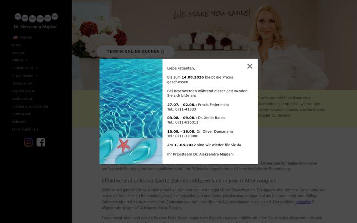 Screenshot of dr-majdani.de