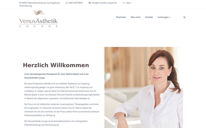 Ekraanipilt saidist dr-martina-bayerl.de