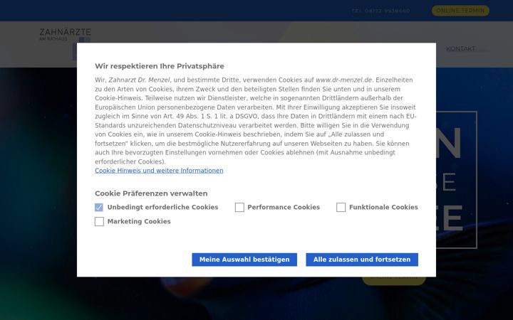 Screenshot of dr-menzel.de
