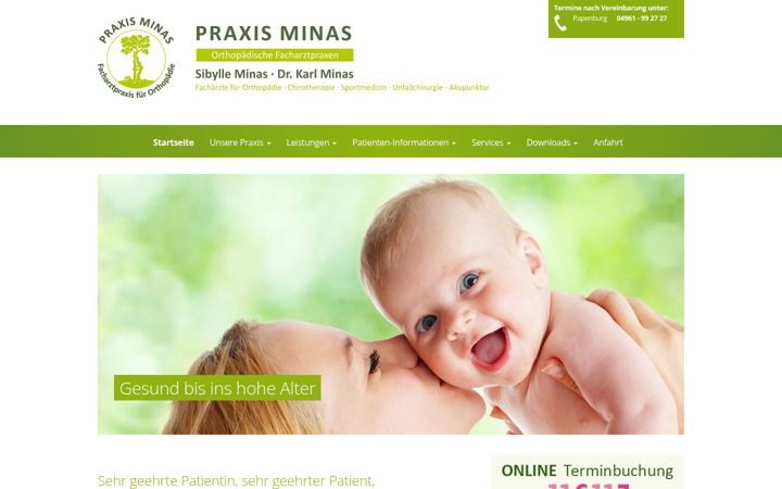 Captura de pantalla de dr-minas.de