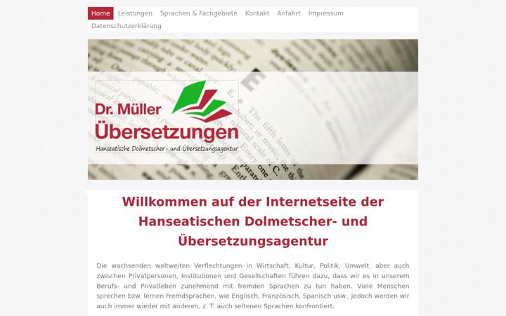 Screenshot of dr-mueller-uebersetzungen.de