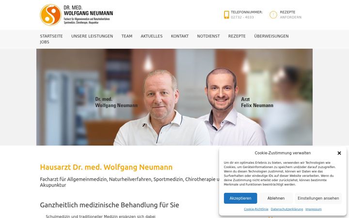 Screenshot of dr-neumann-kreuztal.de