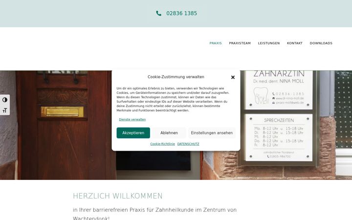 Screenshot of dr-nina-moll.de