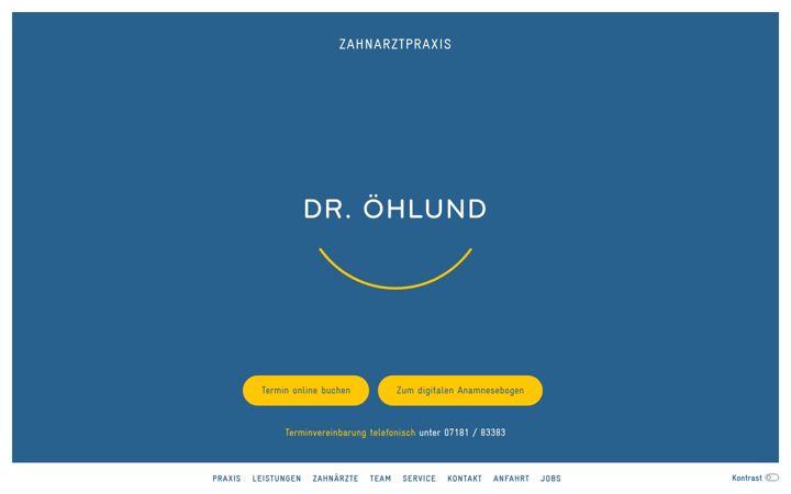 Screenshot of dr-oehlund.de
