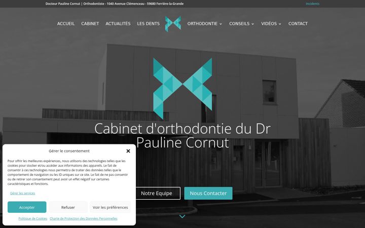 Kuvakaappaus sivustosta dr-pauline-cornut.chirurgiens-dentistes.fr