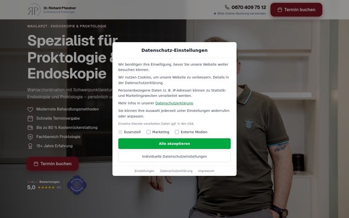 Zrzut ekranu dr-pfandner.at
