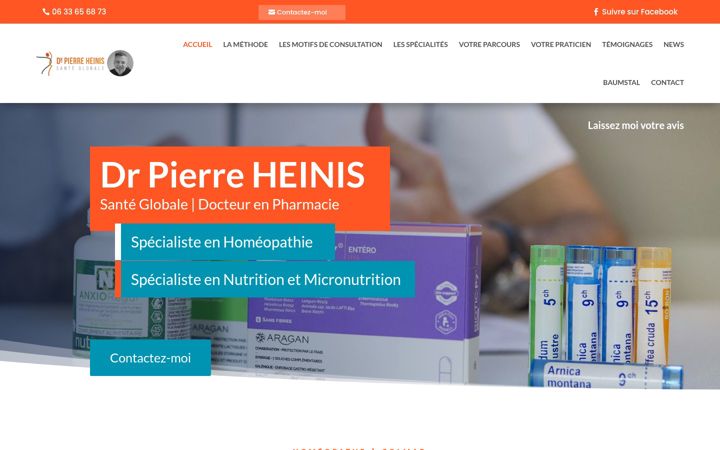 Kuvakaappaus sivustosta dr-pierre-heinis.fr