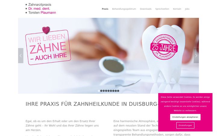 Screenshot of dr-plaumann.de