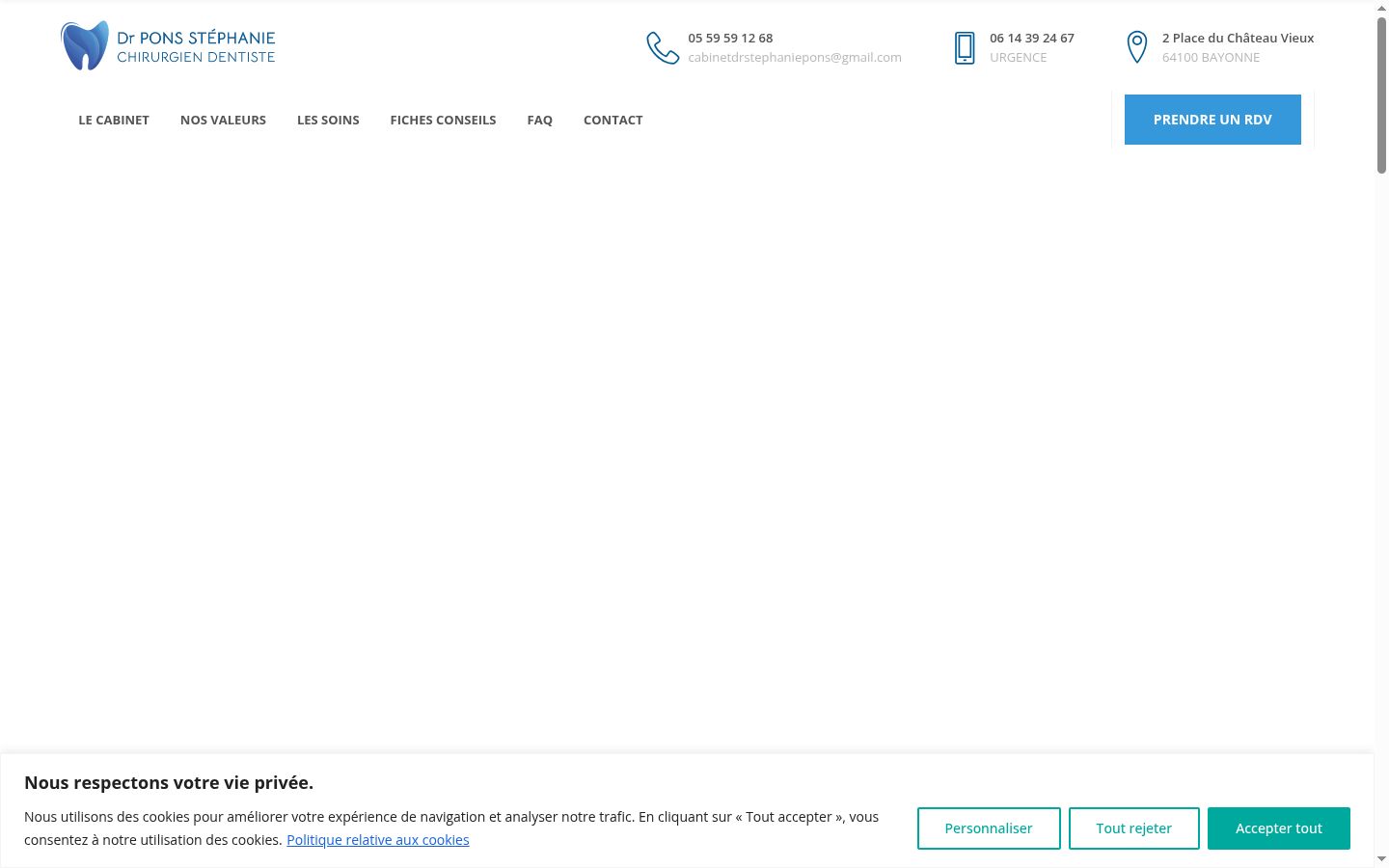 Screenshot tal-banner tal-kunsens muri qabel kwalunkwe interazzjoni