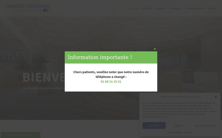 Kuvakaappaus sivustosta dr-postel-alain.chirurgiens-dentistes.fr