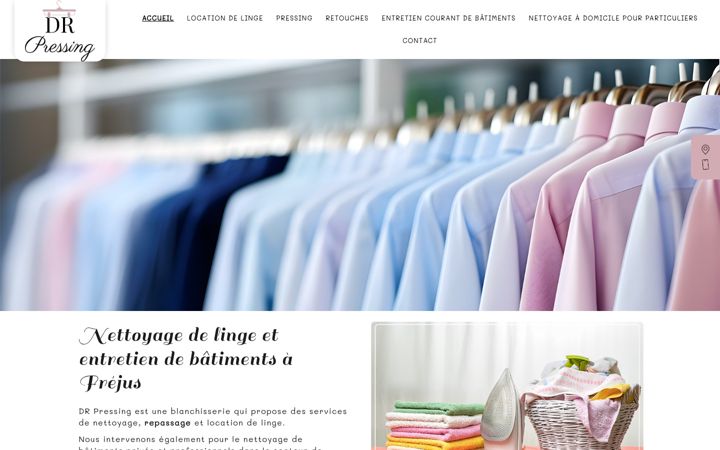 Kuvakaappaus sivustosta dr-pressing.fr
