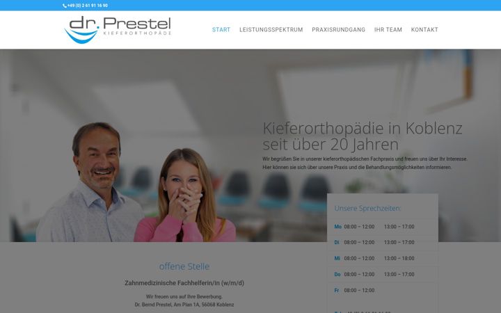 Screenshot of dr-prestel.de