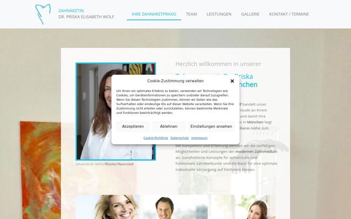 Screenshot of dr-priska-wolf.de