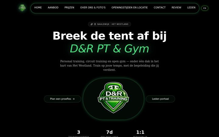 Captura de pantalla de dr-pt-training.nl