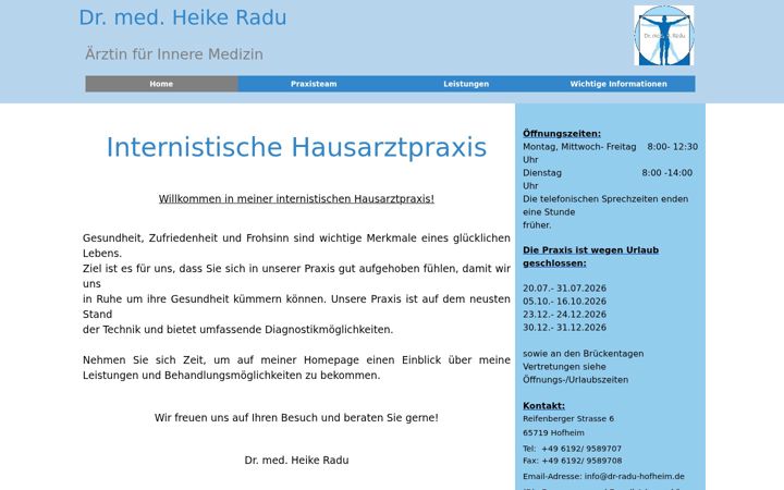 Screenshot of dr-radu-hofheim.de